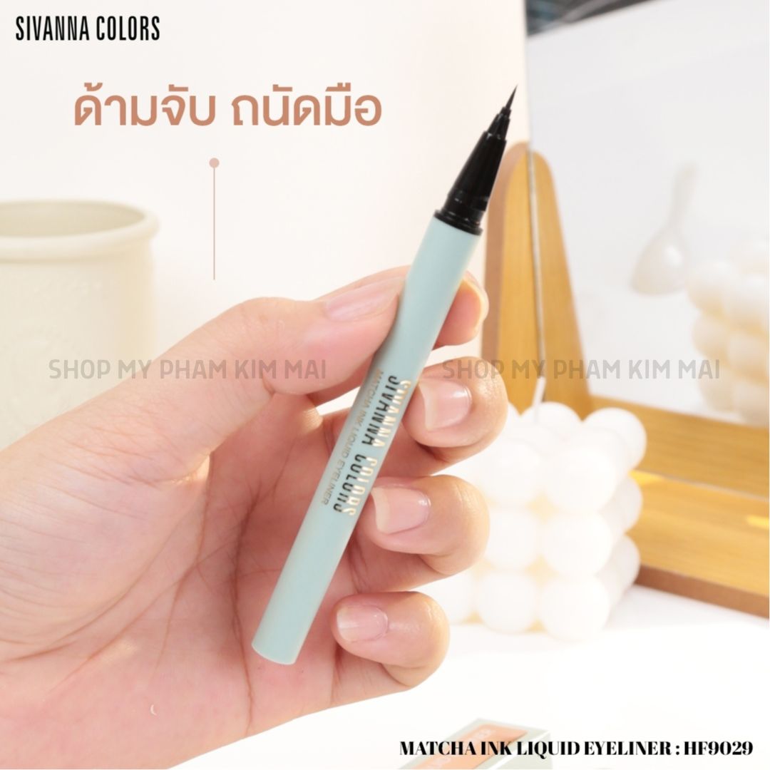 Bút Kẻ Mắt Nước Lâu Trôi Sivanna Colors Matcha Ink Liquid Eyeliner HF9029 8 ke mat svn hf9029 my pham kim mai 3