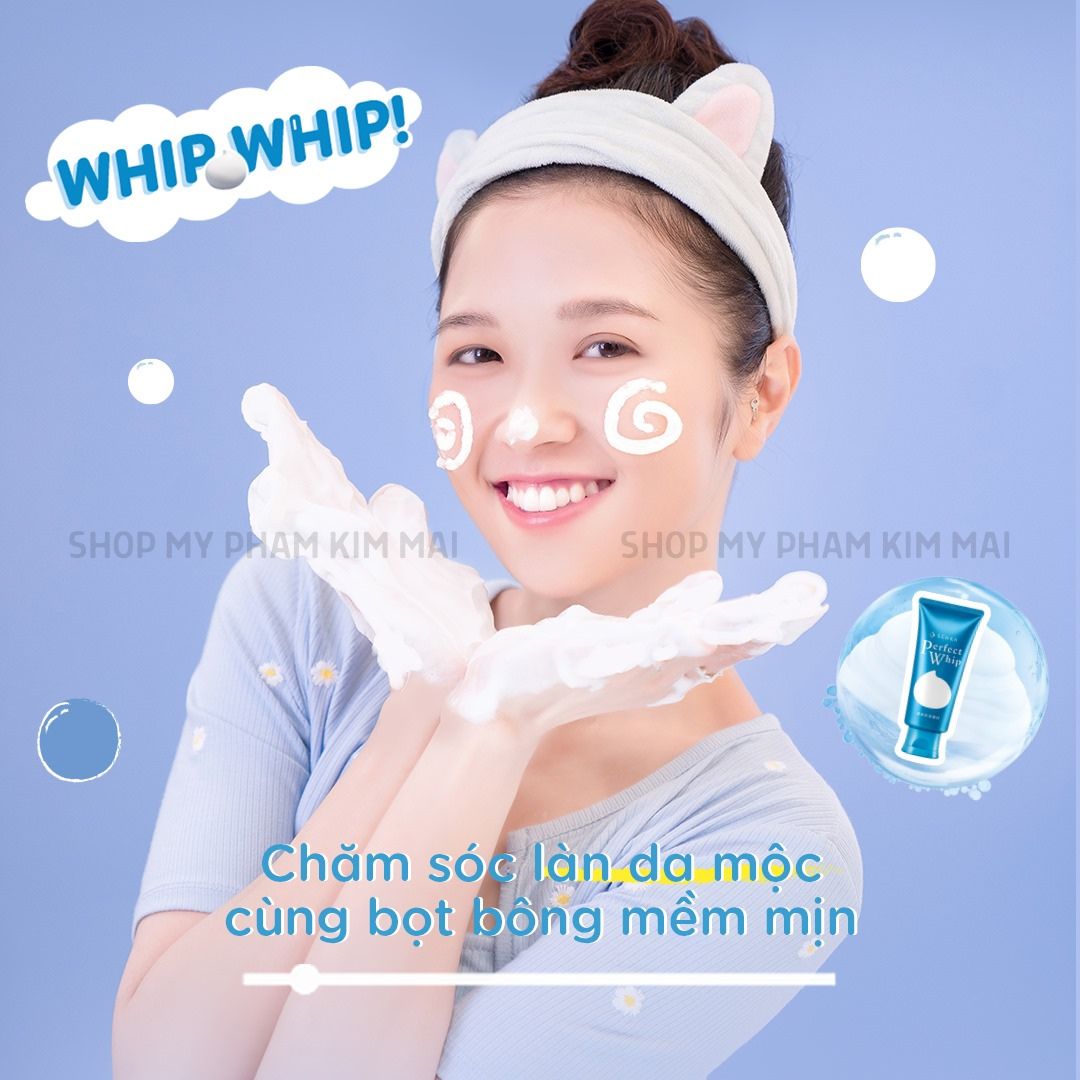 SỮA RỬA MẶT TẠO BỌT SENKA PERFECT WHIP FACIAL FOAM WASH 6 sua rua mat senka kiem soat nhon my pham kim mai 2