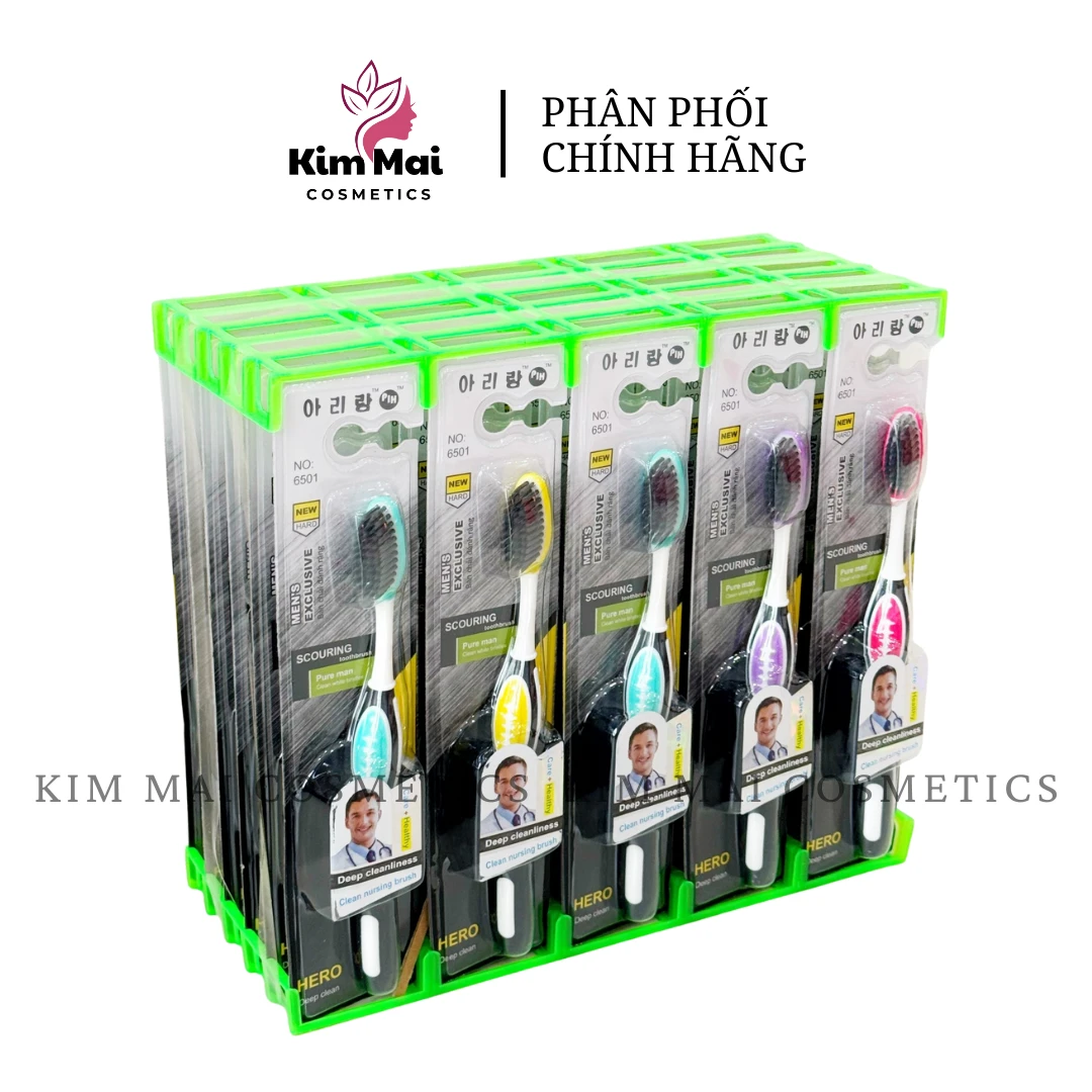 ( Lốc 30 cây )Bàn chải đánh răng than tre Andongi 6501