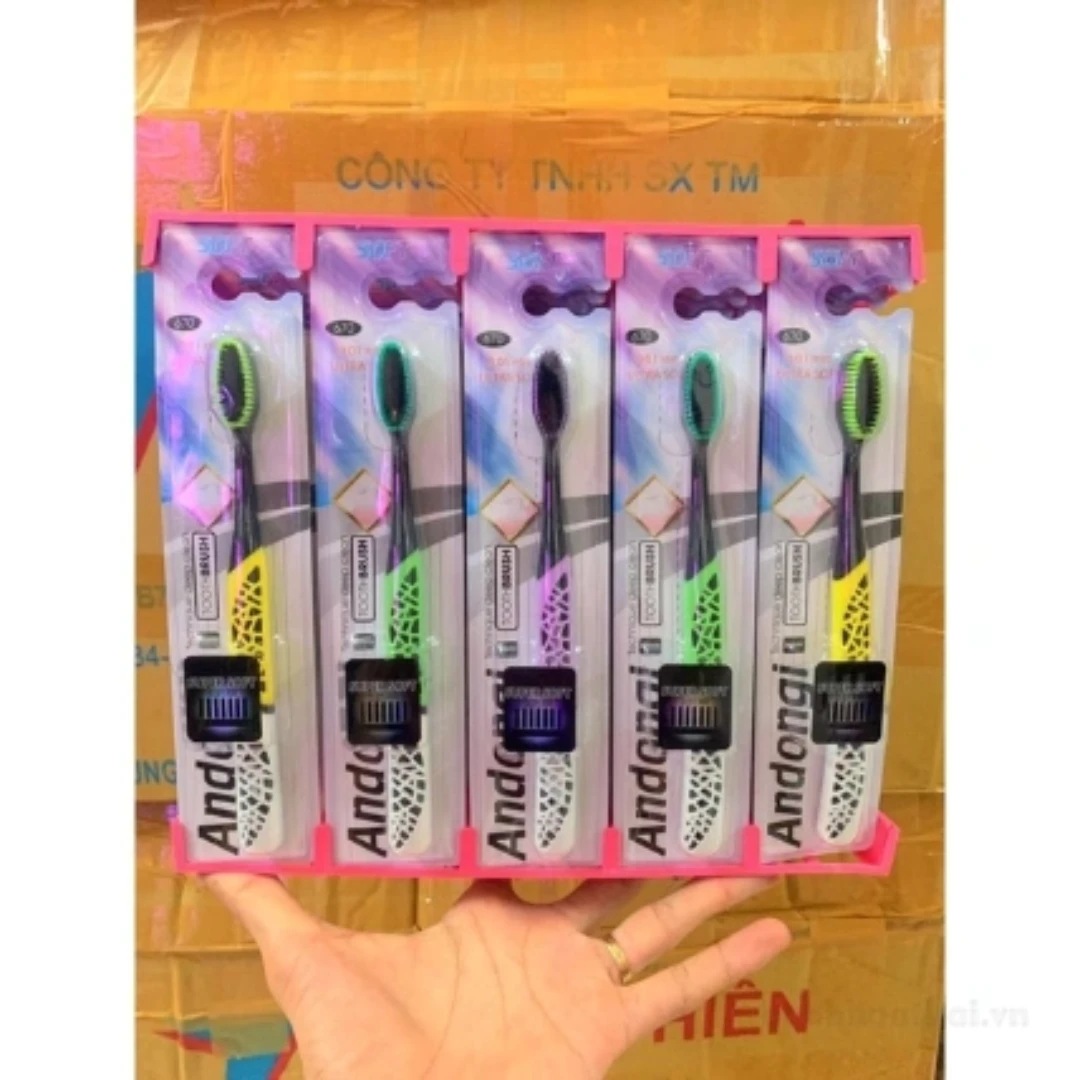 (Lốc 30 cây ) Bàn chải đánh răng than tre Andongi 670 Hàn Quốc 2 (Lốc 30 cây ) Bàn chải đánh răng than tre Andongi 670 Hàn Quốc - Ảnh 2