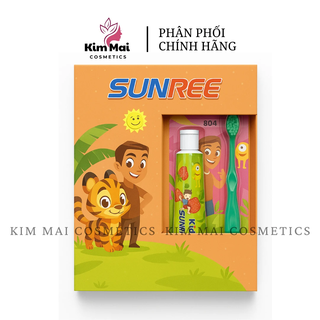 ( Hộp 12 Cây ) Bàn Chải Đánh Răng Em Bé - Tặng Kem Đánh Răng