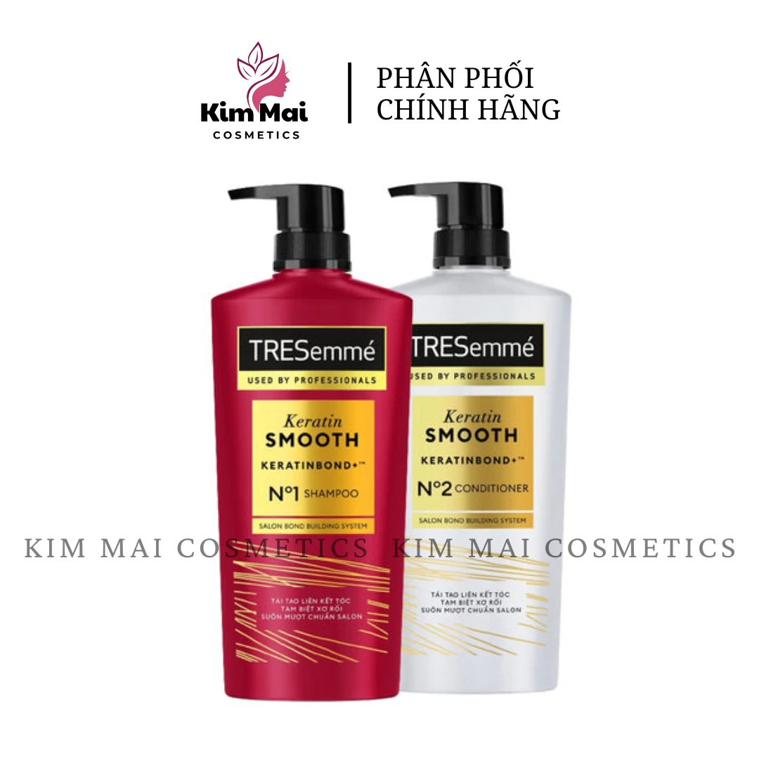 BỘ DẦU GỘI – DẦU XẢ TRESemmé KERATIN SMOOTH KERATINBOND+™ 640g+620g