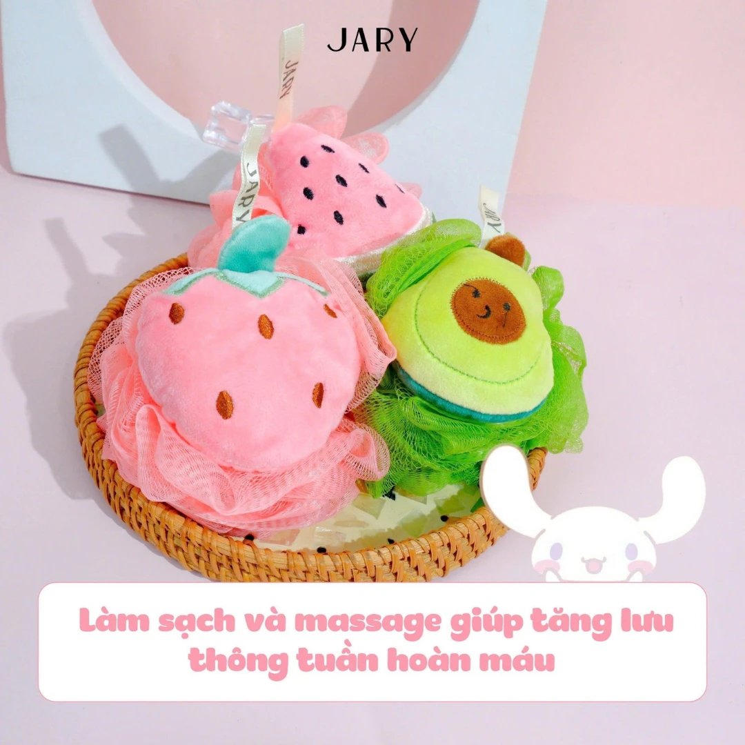 BÔNG TẮM TRÁI CÂY JARY LOOFAH BATH SPONGE - Giao màu ngẫu nhiên 4 BÔNG TẮM TRÁI CÂY JARY LOOFAH BATH SPONGE - Giao màu ngẫu nhiên - Ảnh 4