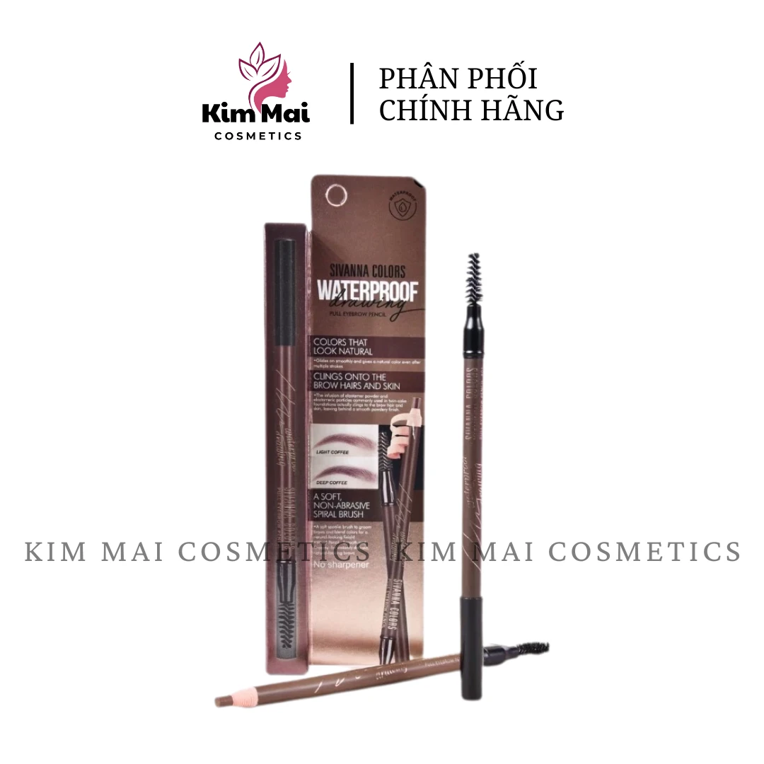 Chì Kẻ Chân Mày Sivanna ES8018 Thái Lan Không Thấm Nước