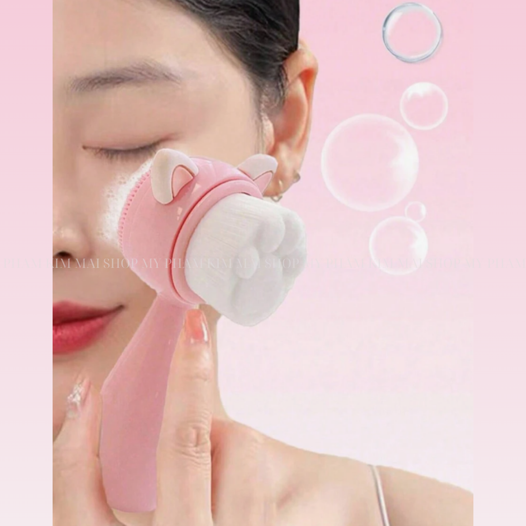 Cọ Rửa Mặt Silicon Hai Đầu Loại Bỏ Mụn Đầu Đen Làm Sạch Lỗ Chân Lông Hình Tay Mèo 14 Cọ Rửa Mặt Silicon Hai Đầu Loại Bỏ Mụn Đầu Đen Làm Sạch Lỗ Chân Lông Hình Tay Mèo