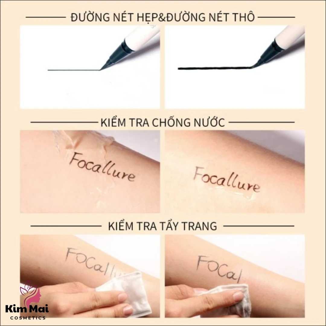 Bút Kẻ Mắt Focallure Superfine Liquid Eyeliner FA91 Màu Đen 0.6G 2 Bút Kẻ Mắt Focallure Superfine Liquid Eyeliner FA91 Màu Đen 0.6G - Ảnh 2