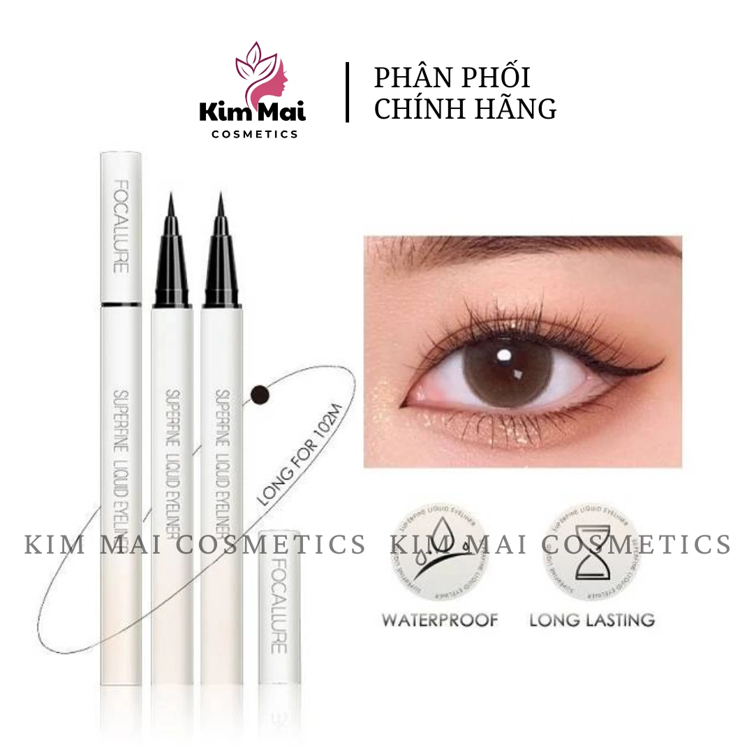 Bút Kẻ Mắt Focallure Superfine Liquid Eyeliner FA91 Màu Đen 0.6G