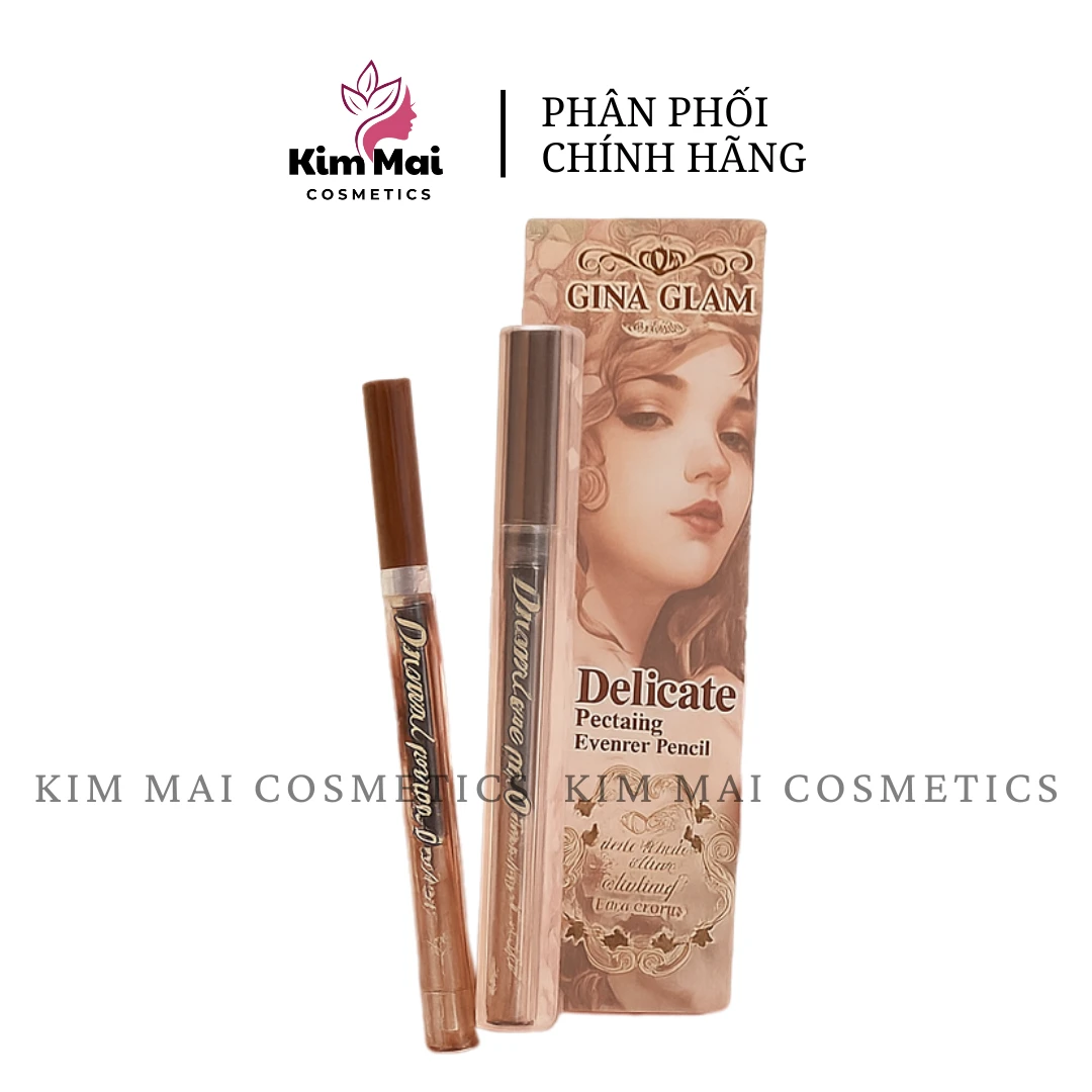 Bút Kẻ Mắt GINA GLAM Delicate Focusing Eyeliner Pencil Chống Nước Lâu Trôi G11