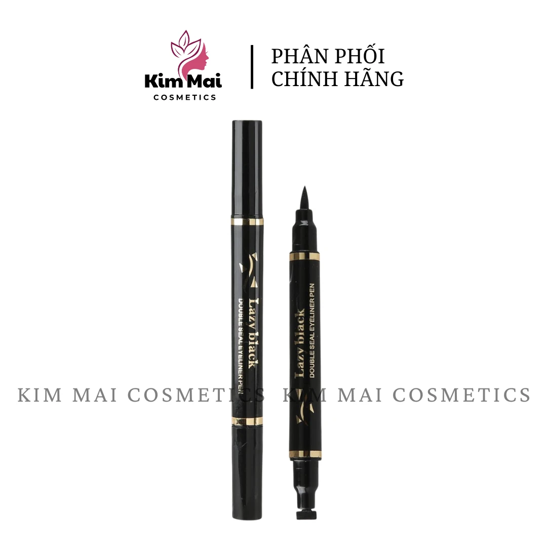 Kẻ Mắt Obuse Lazy Black OB1390 Kháng Nước Có Đầu Vẽ Đuôi Mắt