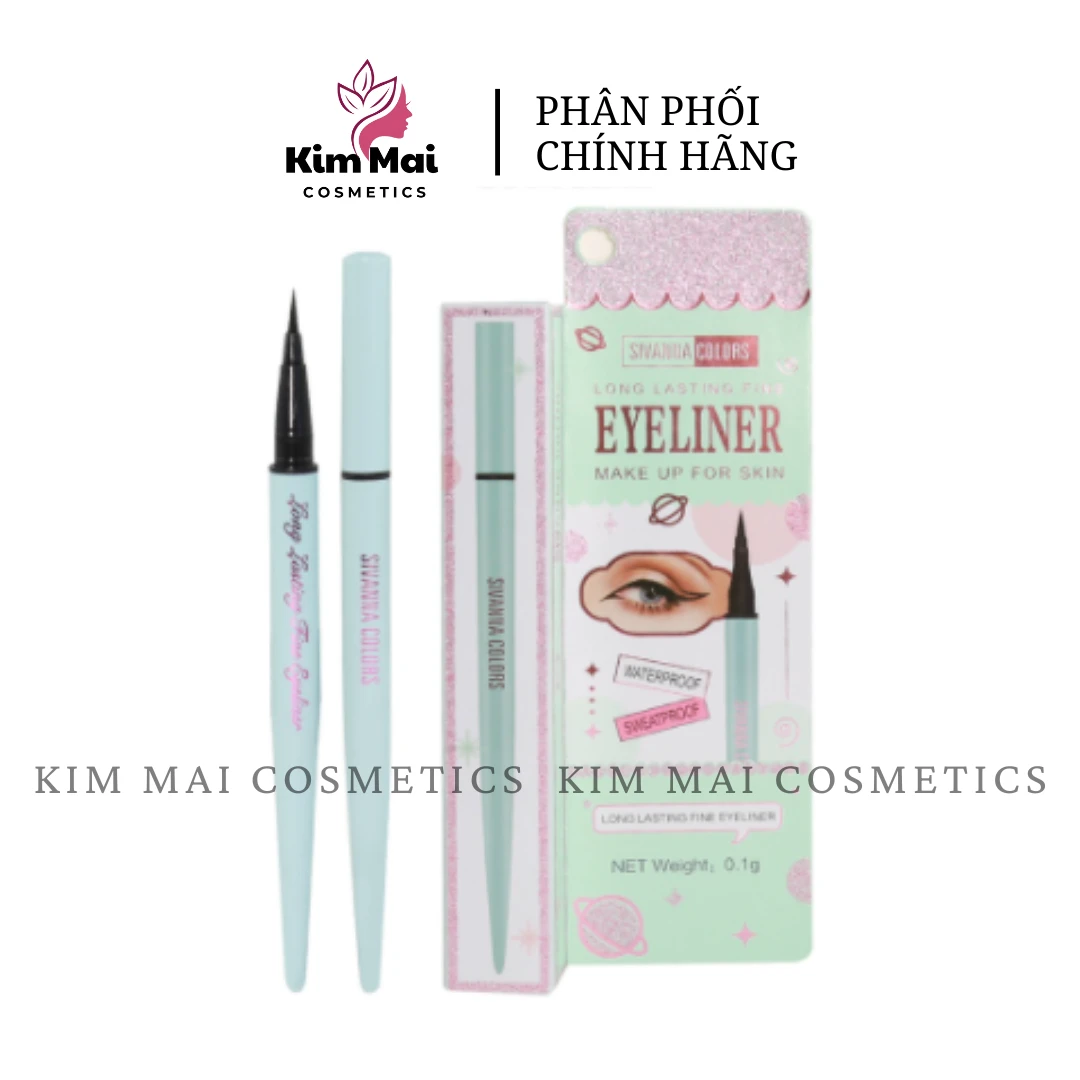 Kẻ Mắt Nước Lâu Trôi Sivanna Màu Đen Long Lasting Fine Eyeliner ES8016