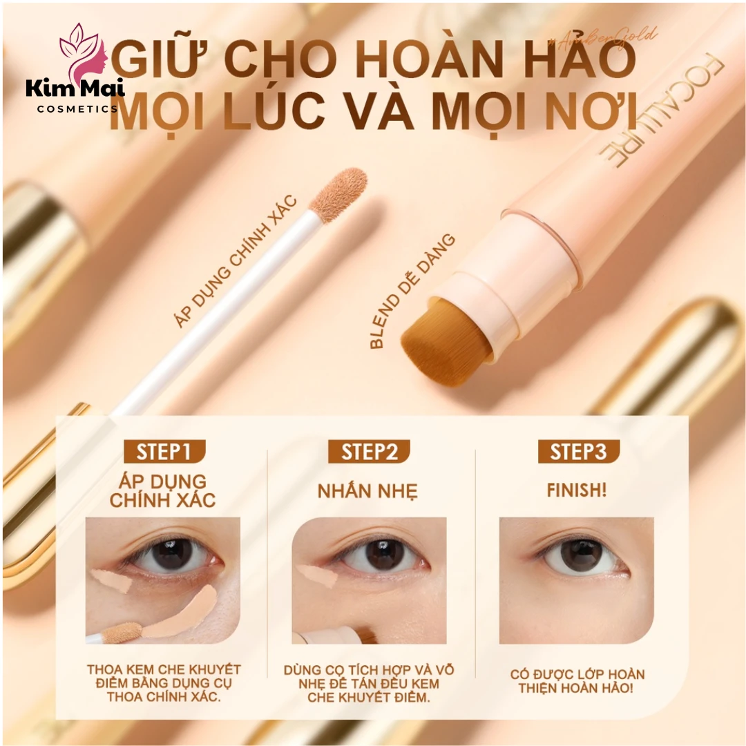 Che Khuyết Điểm Kèm Cọ Che Phủ Cao FOCALLURE FA230 4 Che Khuyết Điểm Kèm Cọ Che Phủ Cao FOCALLURE FA230 - Ảnh 4