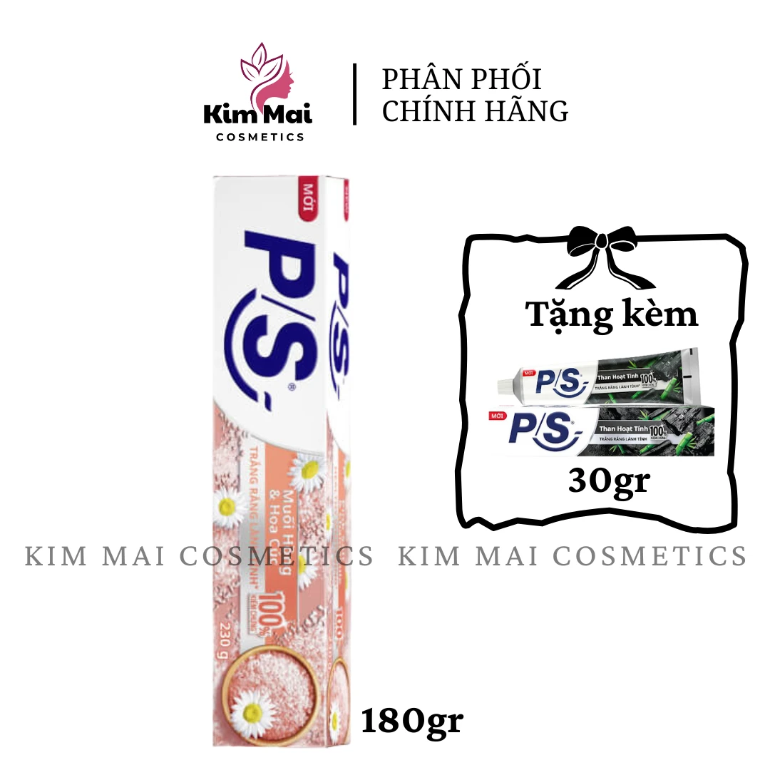 Kem Đánh Răng P/S Muối Hồng & Hoa Cúc 180gr