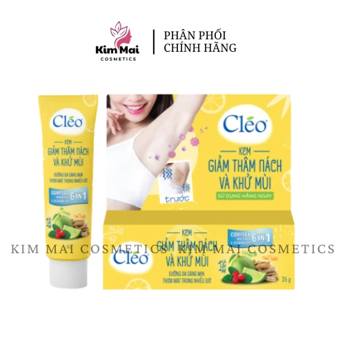 Kem Giảm Thâm Nách & Khử Mùi, Dưỡng Da Sáng Mịn 6 Trong 1 CLEO Complex Whitener & Deodorizer 6IN1 35g