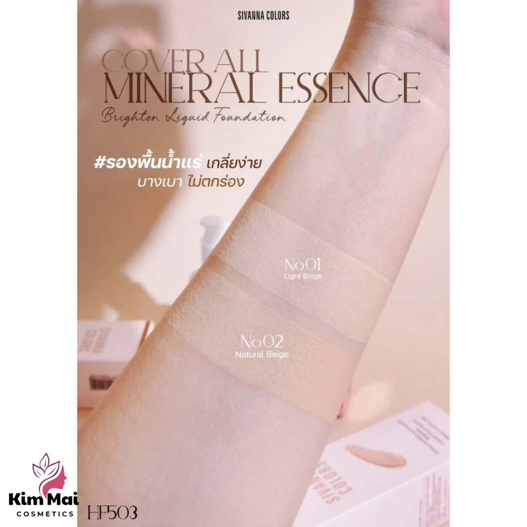 Kem Nền Sivanna Colors Mineral Essence SPF30 Long-Lasting Liquid Foundation HF503 2 Kem Nền Sivanna Colors Mineral Essence SPF30 Long-Lasting Liquid Foundation HF503 - Ảnh 2
