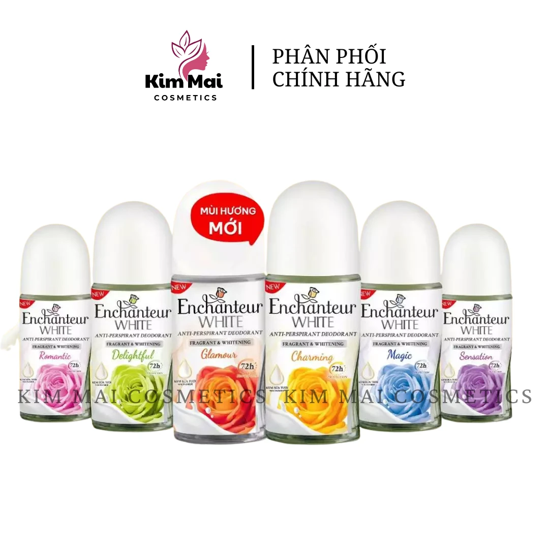 Lăn Khử Mùi Nước Hoa Enchanteur - Lăn Nách Enchanteur Dạng Sữa Giảm Thâm, Trắng Da 50ml