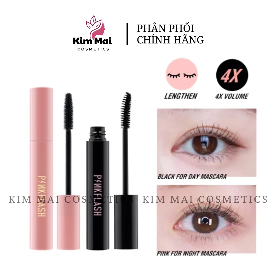 Mascara PINKFLASH chuốt mi trang điểm kháng nước 7g