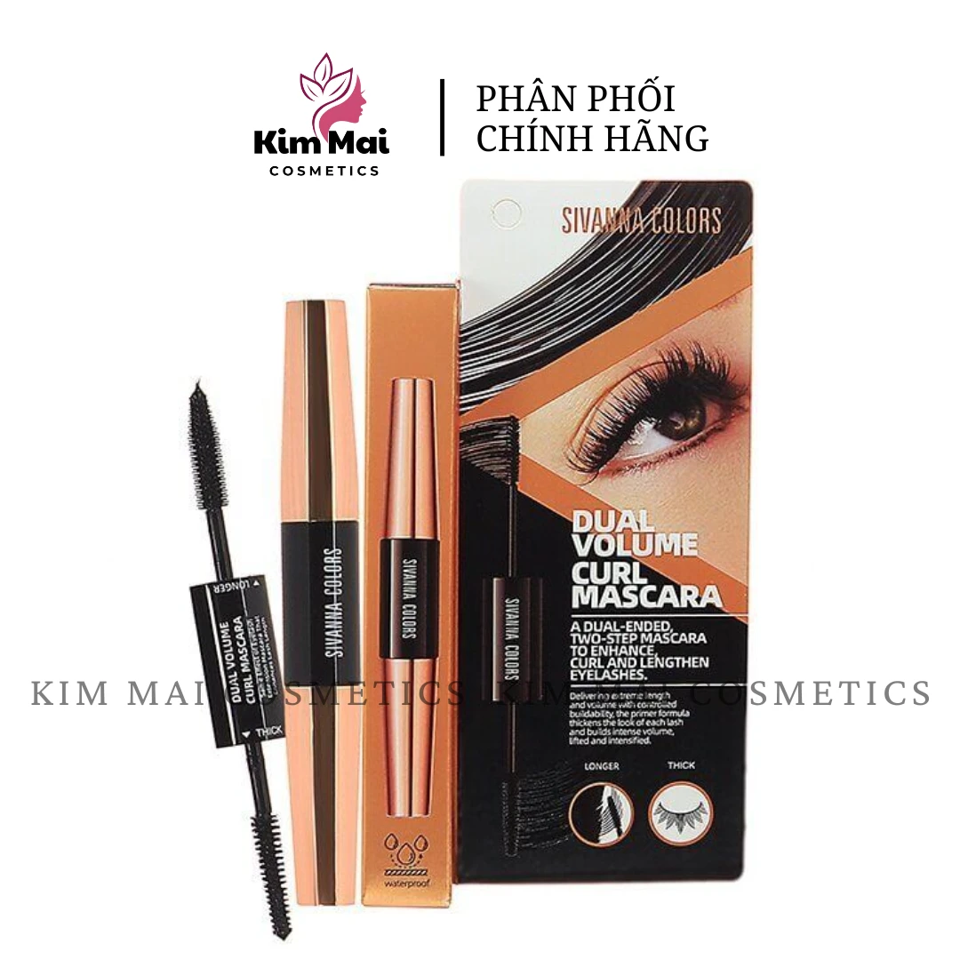Chuốt Mi 2 Đầu Sivanna Color Dual Volume Curl Mascara HF9020