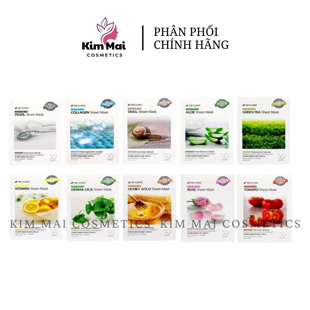 ( Hộp 10 Miếng ) Mặt Nạ Dưỡng Da 3W Clinic Essential Up Sheet Mask 25ml