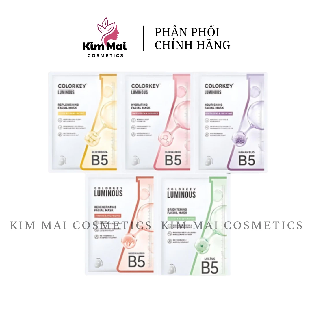 (Hộp 10 Miếng)Mặt Nạ Colorkey Luminous B5 Facial Mask 25ml
