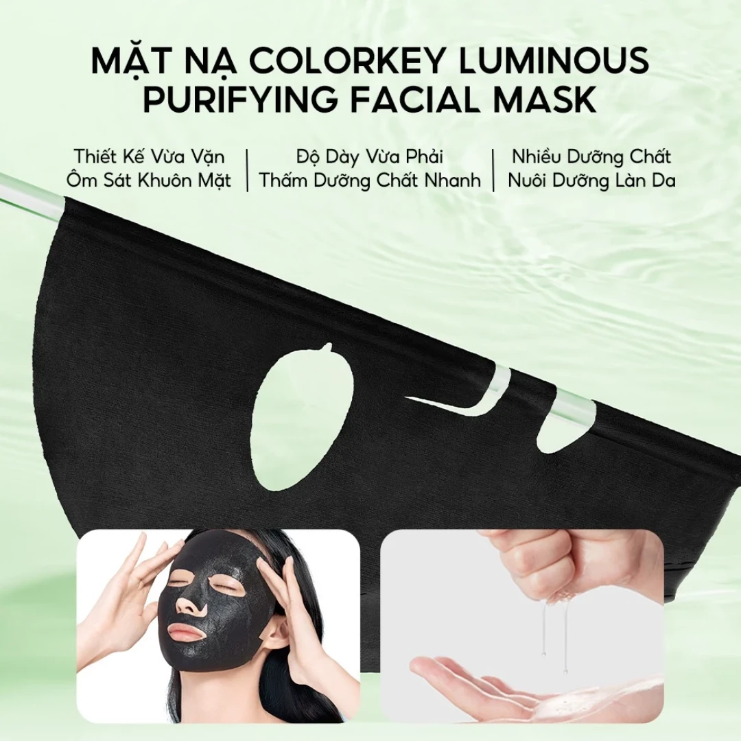 (Hộp 10 Miếng ) Mặt Nạ Colorkey Hỗ Trợ Giảm Dầu Mụn Từ Trà Xanh & BHA 25ml 4 (Hộp 10 Miếng ) Mặt Nạ Colorkey Hỗ Trợ Giảm Dầu Mụn Từ Trà Xanh & BHA 25ml - Ảnh 4
