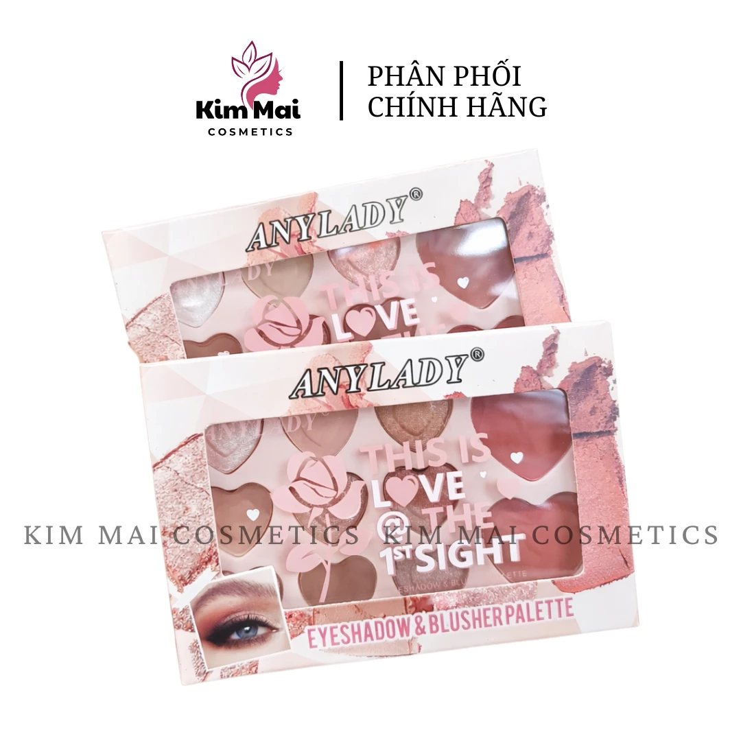 Phấn Mắt Kèm Má Hồng Anylady Hộp 11 Ô