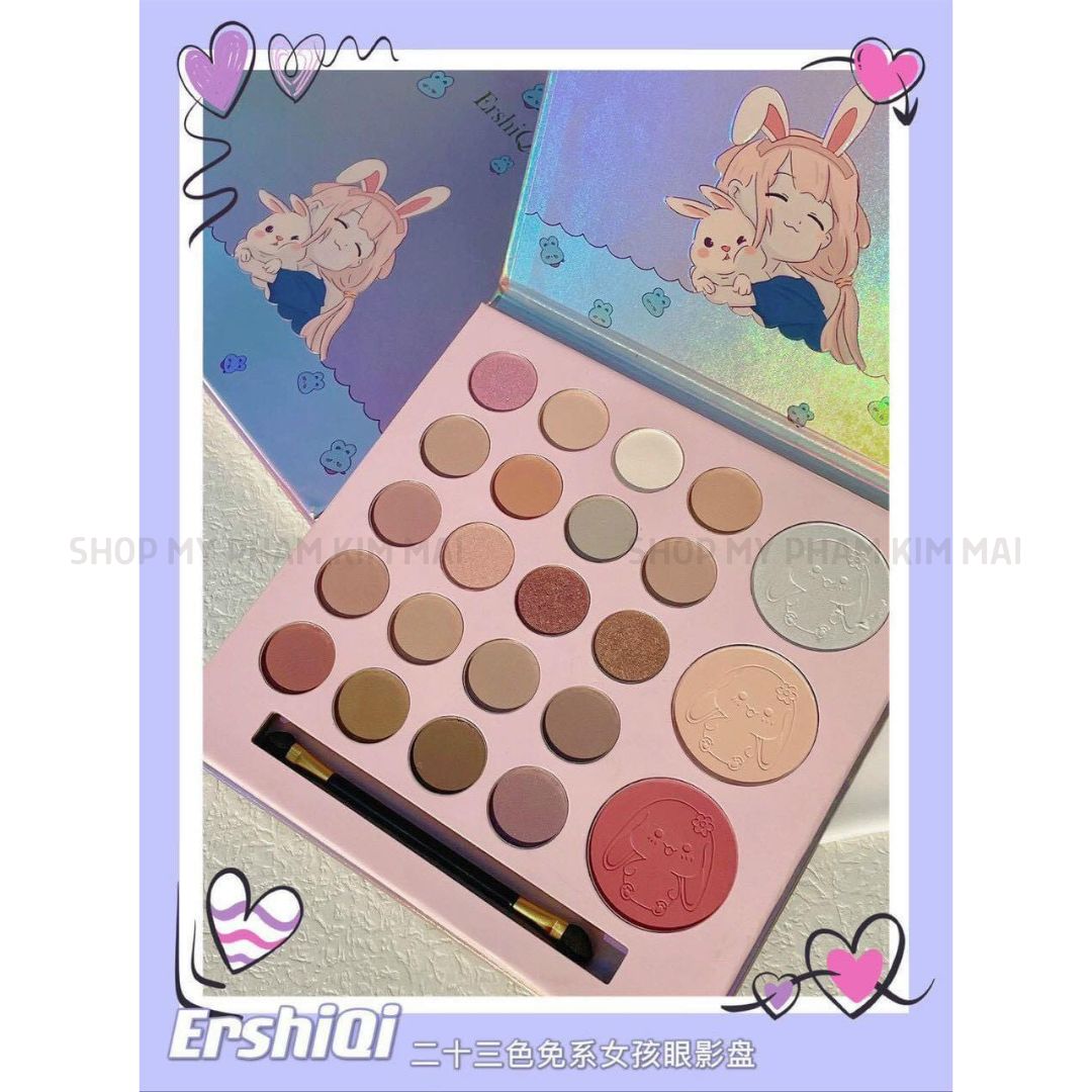 BẢNG PHẤN MẮT ERSHIQI THỎ 23Ô 8 phan mat ershiqi my pham kim mai 5
