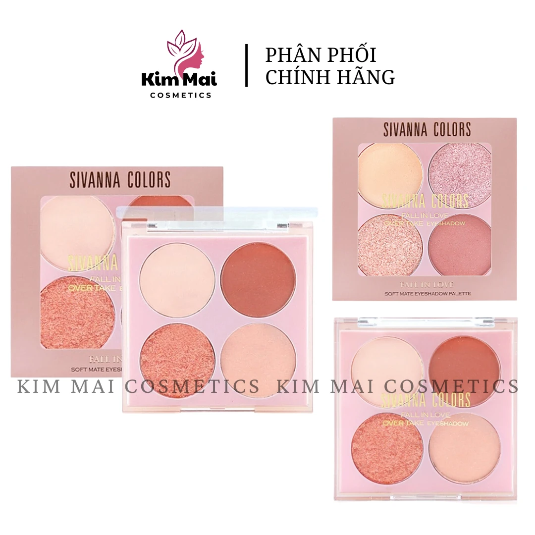 BẢNG PHẤN MẮT 4Ô SIVANNA COLORS FALL IN LOVE OVER TAKE EYESHADOW HF163