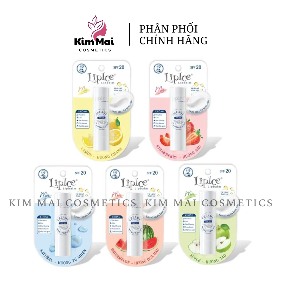 Son Dưỡng Không Màu LipIce Chuyển Kem Mịn Creamy Lipbalm SPF15 4.3g