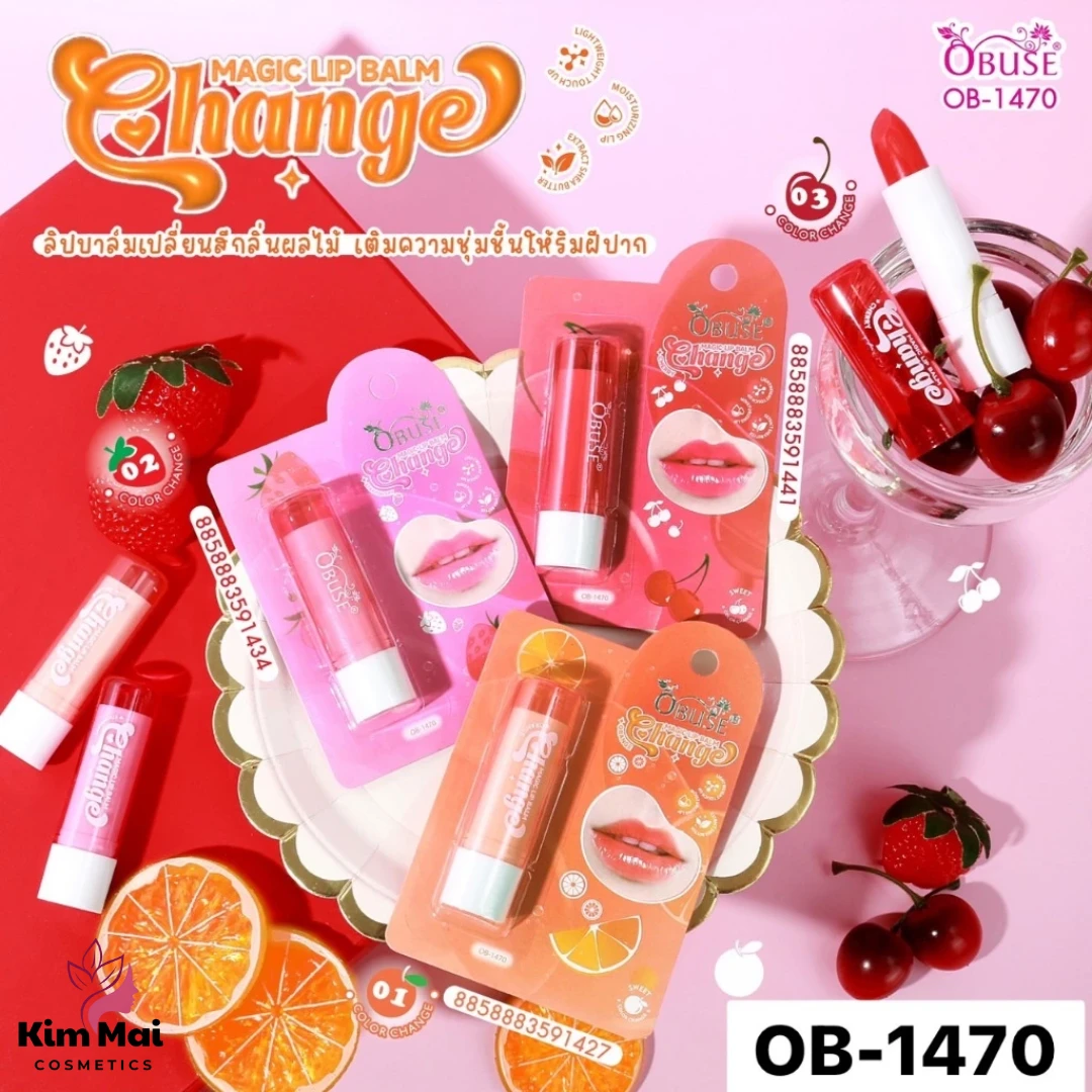 Son Dưỡng Có Màu Obuse Change Magic Lip Balm OB-1470 2 Son Dưỡng Có Màu Obuse Change Magic Lip Balm OB-1470 - Ảnh 2