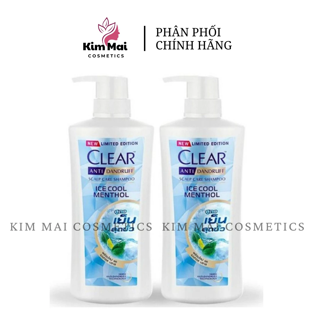 ( Set 2 Chai ) Dầu Gội Clear Bạc Hà Mát Lạnh 350ML - Nội Địa Thái