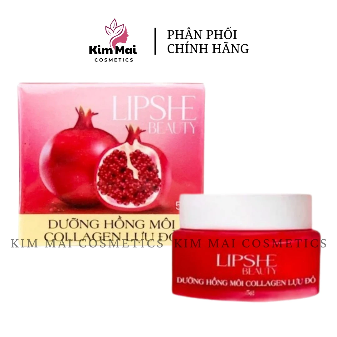 Dưỡng Hồng Môi Collagen Lựu Đỏ Lipshe Beauty