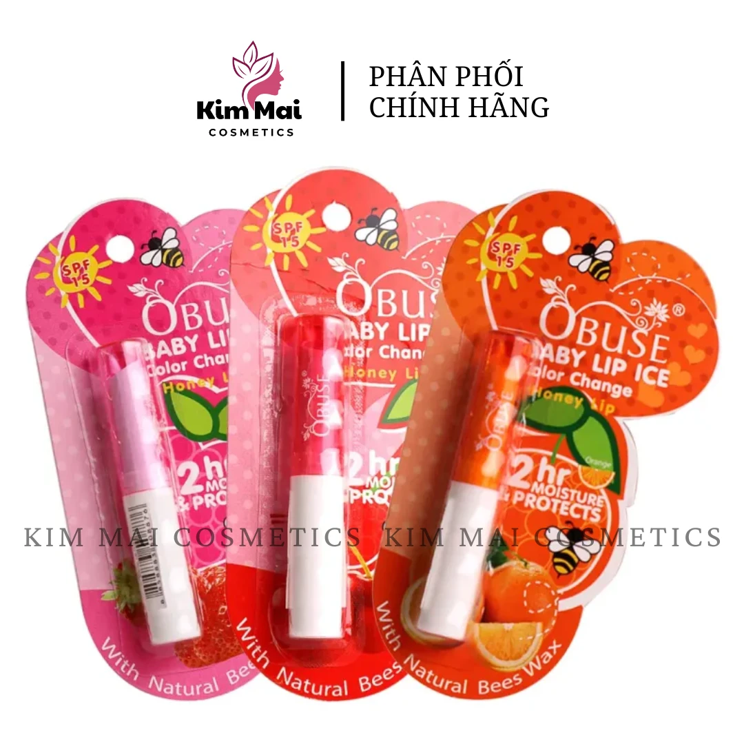 Son Dưỡng Môi Có Màu Obuse Baby Lip Ice Color Change 1.7g