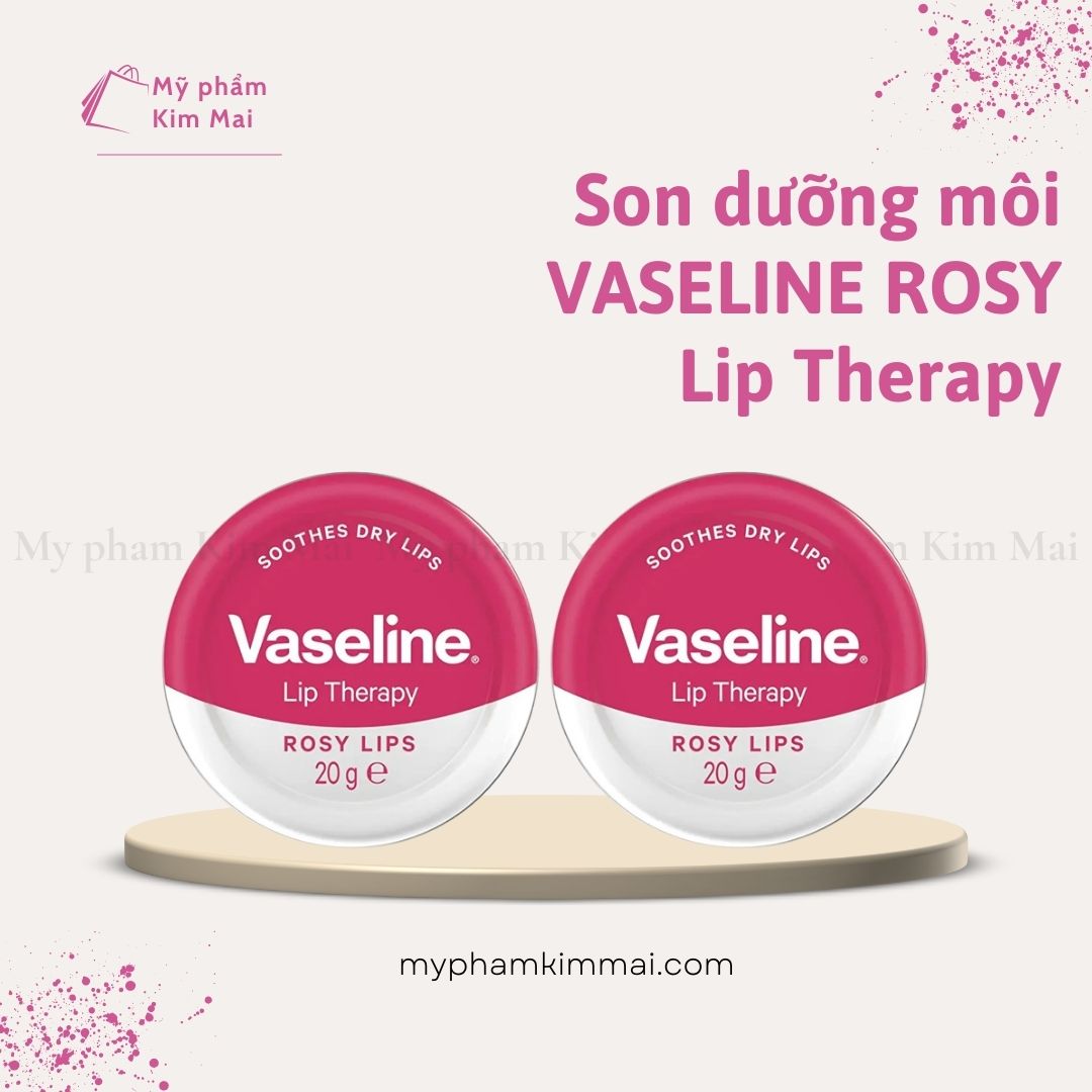 Son dưỡng hồng môi hộp thiếc hương hoa hồng Vaseline Lip Therapy Rosy Lips (20g)