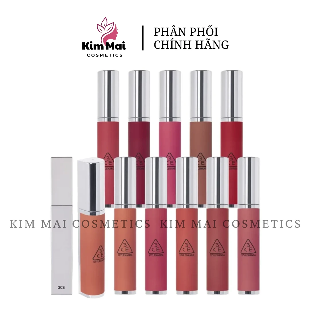 Son Kem 3CE Hazy Lip Clay 4g Trang Điểm Siêu Lì Mịn l Official Store Lip Make Up Cosmetic