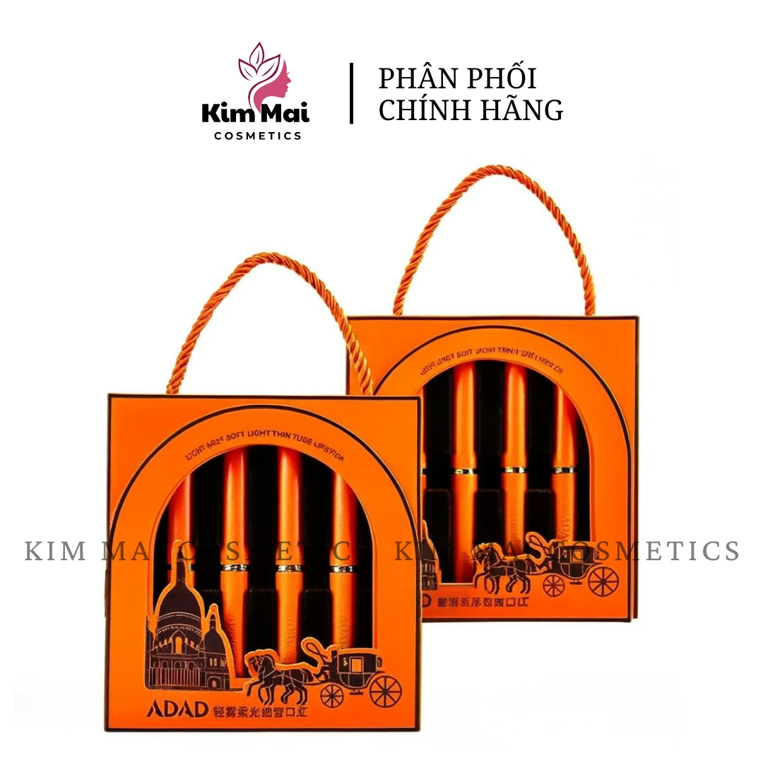 Set Son Thỏi Túi Xách Cam ADAD Light Mist 4cây
