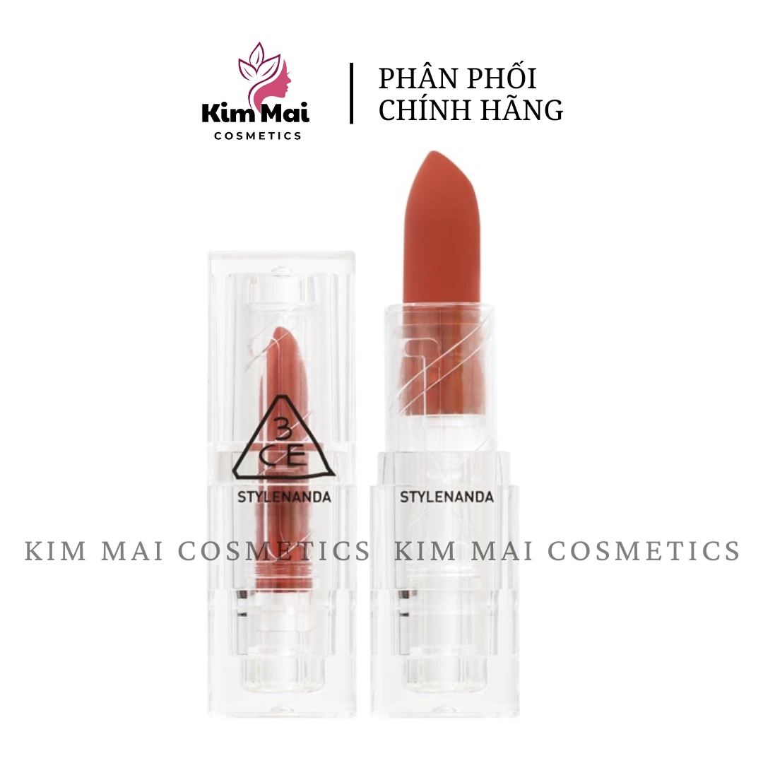 Son Thỏi Lì 3CE Vỏ Trong Suốt 3.5g Soft Matte Lipstick