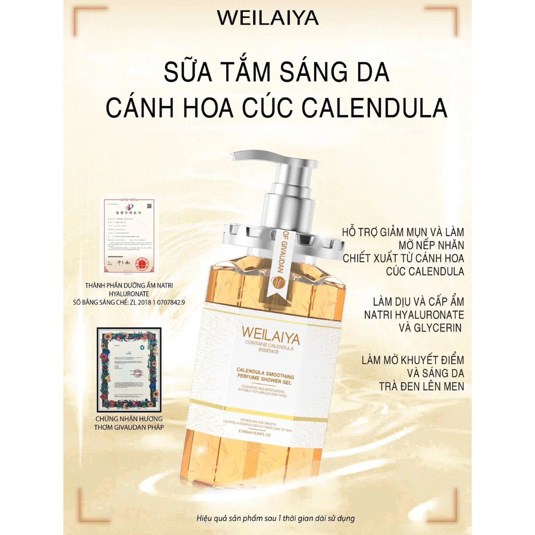 Sữa Tắm Trắng DaHoa Cúc Weilaiya 2 Sữa Tắm Trắng DaHoa Cúc Weilaiya - Ảnh 2