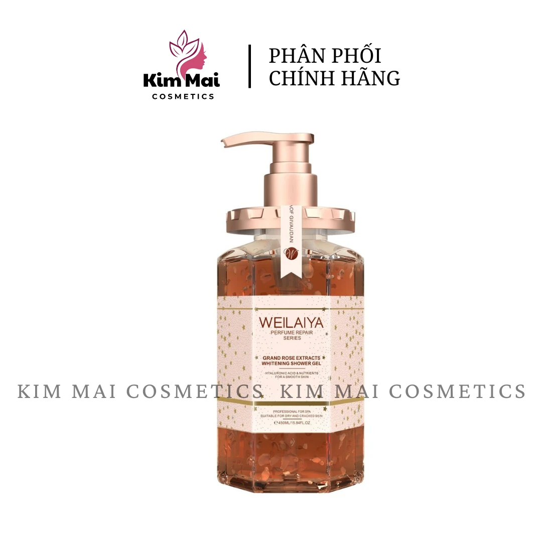 Sữa tắm trắng da cánh hoa hồng Damask Weilaiya Grand Rose Extracts