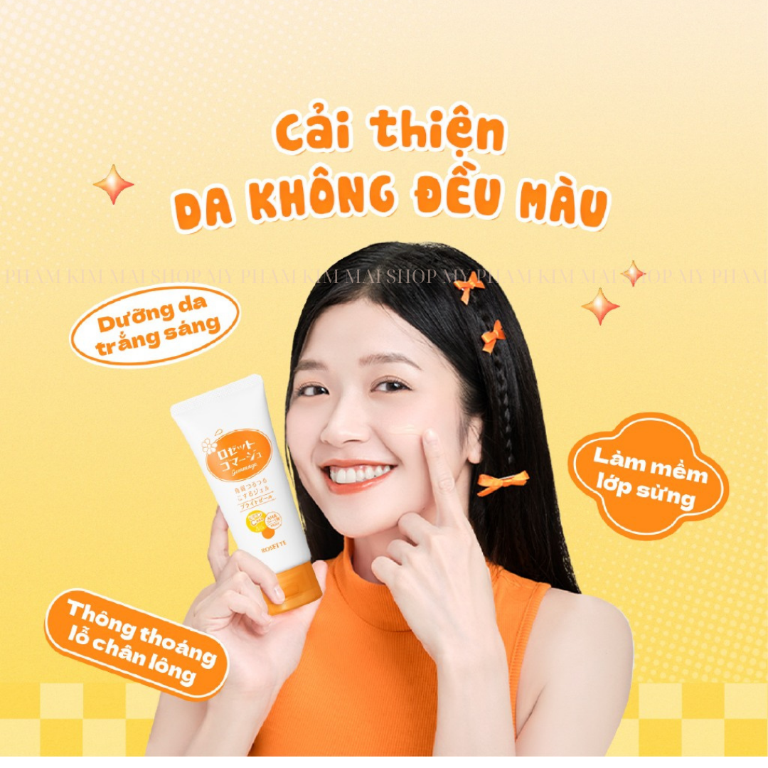 Gel Tẩy Tế Bào Chết, Tẩy Da Chết Rosette Gommage Peeling Gel 120g 16 Gel Tẩy Tế Bào Chết, Tẩy Da Chết Rosette Gommage Peeling Gel 120g – Cam – Dưỡng trắng